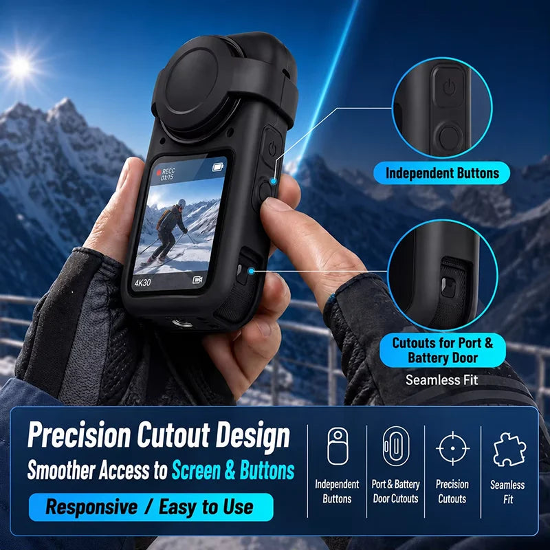 For Insta 360 X6 Camera Protective Accessory Kit Lens Guard/Silicone Protective Cover/Screen Protectors/Anti-loss Rope