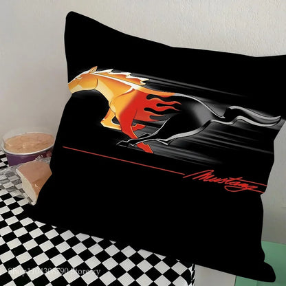 1pc Car Fashion F-Ford M-MustangS Logo  Pillow Bedroom Sofa Leisure Comfort Cushion Car Living Room Home Decoration