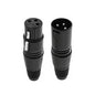 2PCS XLR 3Pin Male/Female Microphone Audio Cable Plug Connector Cannon MIC Cable Terminal Black Silver Microphone Plug