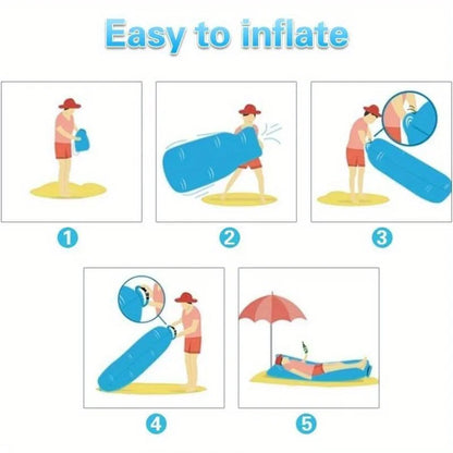 1PCS Outdoor Inflatable Lazy Sofa, Portable Camping Sofa Bed with Oxford Fabric - Lightweight Foldable Air Couch for Beach