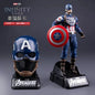 【Avengers】Iron Man MK85+Captain America+Spider-Man Figure Set, Helmet Mask, Marvel Hero Collection Model Toy Gift
