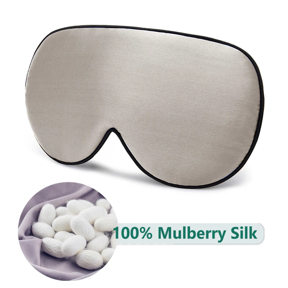 100% Natural Mulberry Silk Sleep Mask Soft Eye Patches Soft Blindfold Smooth Eye Mask Eyeshade Eye Cover Patch Bandage Comfort