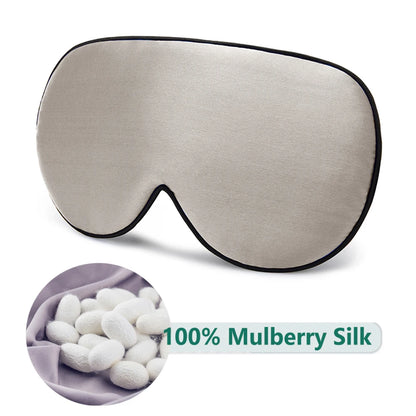 100% Natural Mulberry Silk Sleep Mask Soft Eye Patches Soft Blindfold Smooth Eye Mask Eyeshade Eye Cover Patch Bandage Comfort