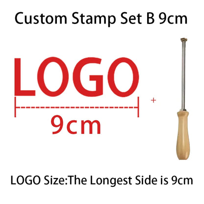Personalized Leather Stamp Custom Logo Branding Iron Stamps Heating Brass Embosser Seals DIY Wood Cake Hamburger Craft Handmade
