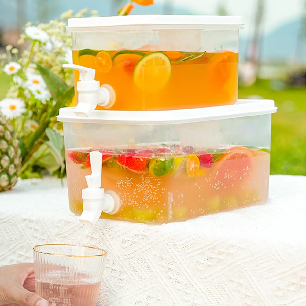 3.5-10L Cold Water Kettle with Faucet Refrigerator Cool Water Bucket Lemonade Bottle Beverage Water Dispenser Drinkware Outdoor