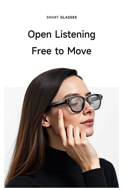 Xiaomi Smart AI Glasses True 800W Video Camera Multifunctional AI Translation Meeting Minutes Music Control Wifi Transmission