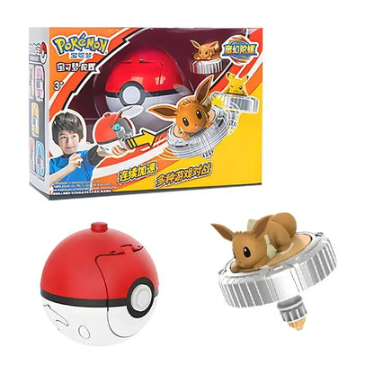 Elf Pokemon Spinning Top Ball Battle Gyro Arena Pikachu Charmander Squirtle Mew Eevee Monsters Action Figure Toy Children Gift
