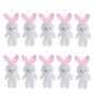 10Pcs Cartoon Animal Little Rabbit Plush Toy Keyring Stuffed White Rabbit Plush Keychain Soft 18cm