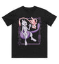Pokémon Mewtwo Mew Printed Pure Cotton T-shirt for Men and Women Spring/Summer New Collection Fashion Short Sleeved Shirt