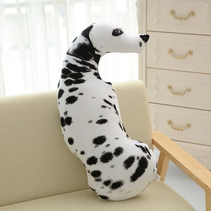 @@@NEW Hot 3D Cute Bend Dog Pillow 20CM Throw Lifelike Animal Funny Head Cosplay Favorite Toy Cushion Christmas Gift