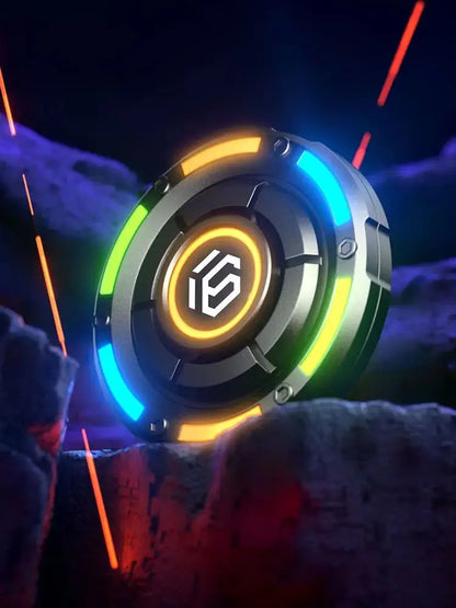 Metal EDC fidget spinner rotatable with luminous effect mechanical card-pushing function It's a stress-relieving toy Gifts  boys