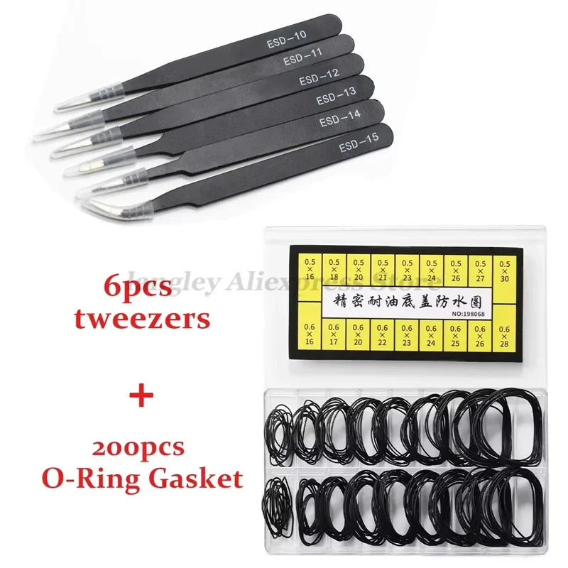 Watch Gasket Grease Watch Case Rubber Waterproof O-Ring Seal 0.5/0.6/0.7/0.8mm Oil-resistant Watch Repair Tool for Watchmaker