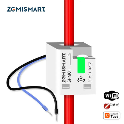Zemismart Zigbee WiFi 63A MiNi Energy Meter Electric Monitor Sensor Work with Tuya Smart Zigbee2mqtt Home Assistant Homey SPM01