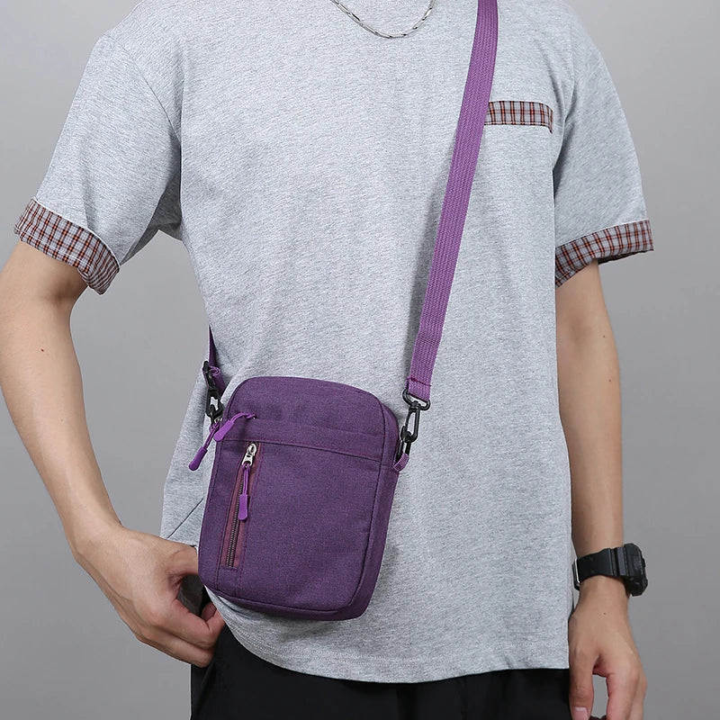 Lightweight Crossbody Bag Men Women Phone Water Resistant Nylon Commuter Travel Student Wallet Card Holder Mini Purse