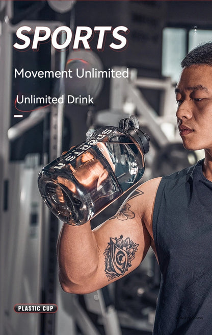 1.7L/2.7L/4L/5L Sports Water Bottle Gym Cycling Cup Portable Large Capacity Water Bottle For Fitness Camping Men Water Kellte