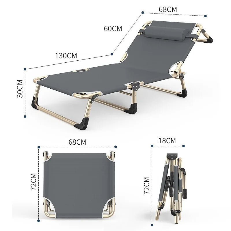 Portable Folding Beach Chair Lightweight Reclining Camping Chair Adjustable Aluminum Frame Heavy Duty Outdoor Lounger Chairs