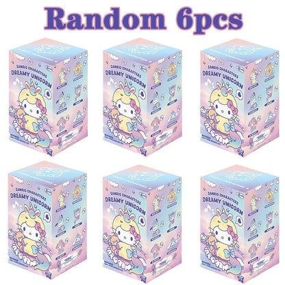 New Dream Unicorn Series Vinyl Plush Doll Blind Box Cute Cartoon My Melody Kuromi Pendants Bag Ornament Toys Mystery Gifts
