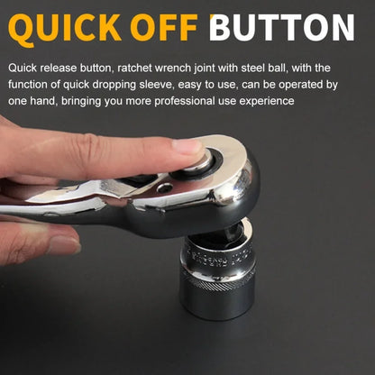 1/2 Inch Ratchet Wrench 24 Tooth Drive Ratchet Socket Wrench Tool Multi-function DIY Bicycle Motorcycle Car Hand Tools