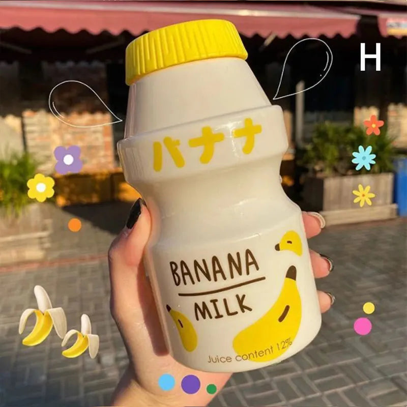 [H]480ml Plastic Water Bottle Drinking Bottle Shape Cute Kawaii Milk Shaker Bottle