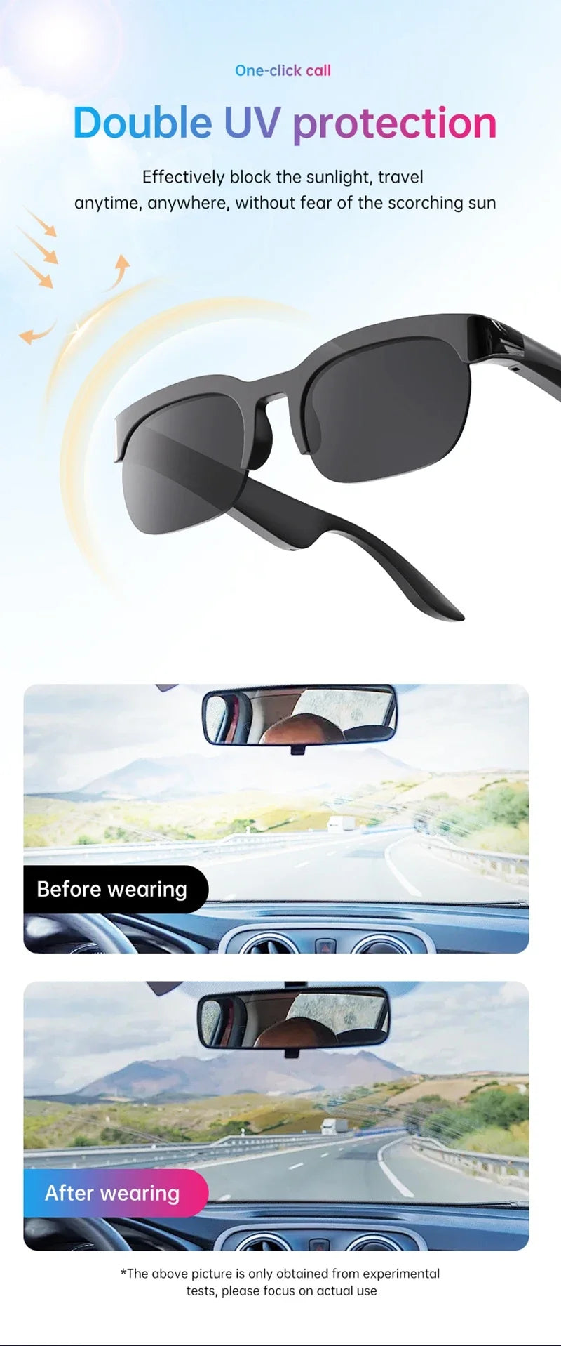 Lenovo XG89 AI Smart Translator Sunglasses Bluetooth 110+ Languages UV400 Real-time Translation Hands-free Calls Travel