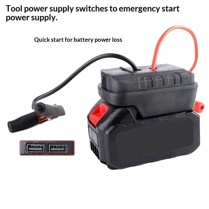 Nowy 1 szt. Awaryjny rozruch Rozruchowe światło Samochodowy rozruch wspomagający do akumulatorów 21 V Zapłonnik samochodowy Adapter rozrusznika z/bez podwójnego portu USB