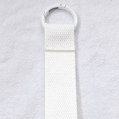 Custom LOGO Keychain Blank Canvas Strap Lanyard Backpack Floating Weave Pendant Personalize  Print Name Webbing Wholesale