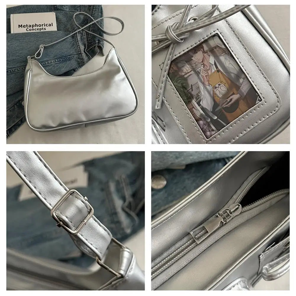 Crossbody Pain Bagzippered Bag Kawaii Bag Girl 2025 Korean Ita Bag Female Japanese Designer Preppy Handbag Shoulder Bag Pain Bag