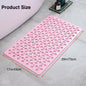 1pc Bathroom Non-Slip Mat With Suction Cup, 43x75cm Bath Rug, Shower Mat Round Hole Design, Bathroom Massage Ring, Quick Drain