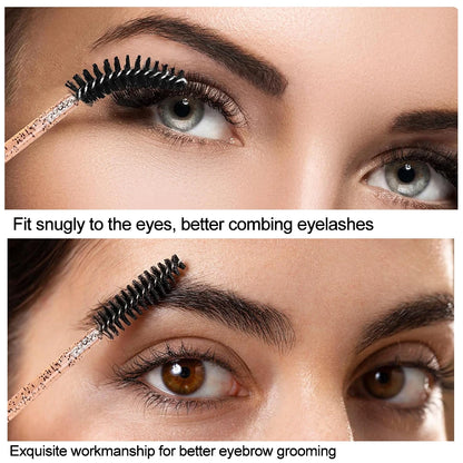 500/1000pcs Eyelash Brush Applicator Wholesale Lash Mascara Wands Brushes For Eyelash Extension Eyebrow Spoolies Beauty Tools