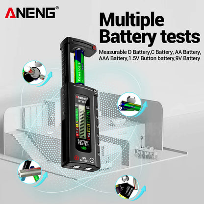 ANENG BT167 household battery level tester does not require power supply to measure D/C/AA/AAA/9V/button battery level detector