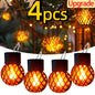 Solar LED Outdoor Flame Effect Hanging Lantern Out Waterproof Garden Decoration Lamp Solar Fairy Light For Patio Garden Yard