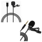 MC01 Portable 1.5m Wired Mini Microphone Type C For Phone PC Laptop Metal Clip-on Lavalier USB mic 3.5mm Condenser Microphone