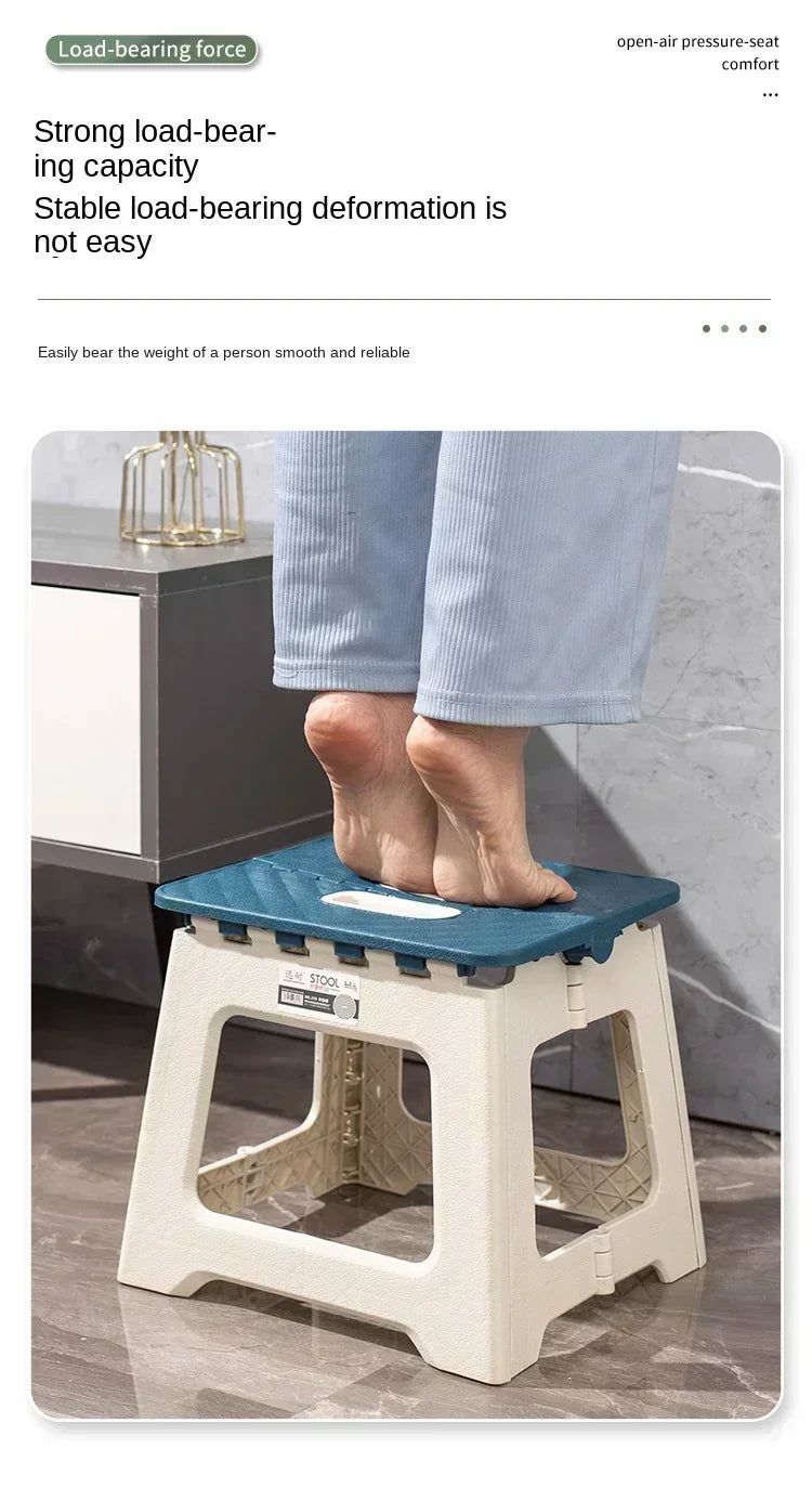 Popular Home Folding Stool Thickened Folding Stool Mini Portable Outdoor Picnic Camping Chair Portable Bench Train Mat Stool