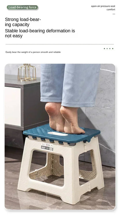 Popular Home Folding Stool Thickened Folding Stool Mini Portable Outdoor Picnic Camping Chair Portable Bench Train Mat Stool