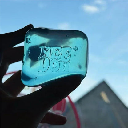 Needoh Nice Cube Transparent Maltose Solid Slow Rebound Squish Toy Stress Squeeze Fidget Relief Desktop Anxiety Release Gift