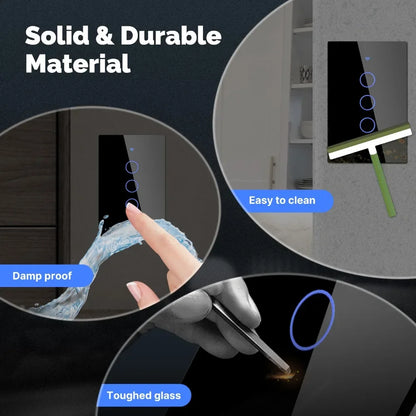 MOES Tuya ZigBee Light Switch Touch Glass Panel Fireproof Neutral Wire Required Remote Control Work With Alexa Google Home