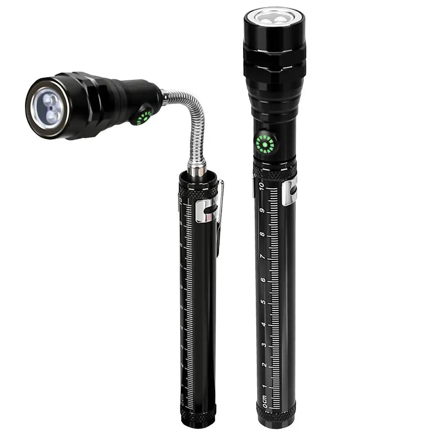 Rechargeable LED Flashlight,3LED Magnetic Work Light,360° Bendable Waterproof Lantern for Car Repair,Hunting,Camping,Emergency