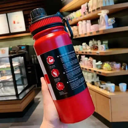Outdoor Sports Thermos Water Bottle with Tea Filter 304 Stainless Steel Thermal Cup Leak-proof Vacuum Flask Drinkware