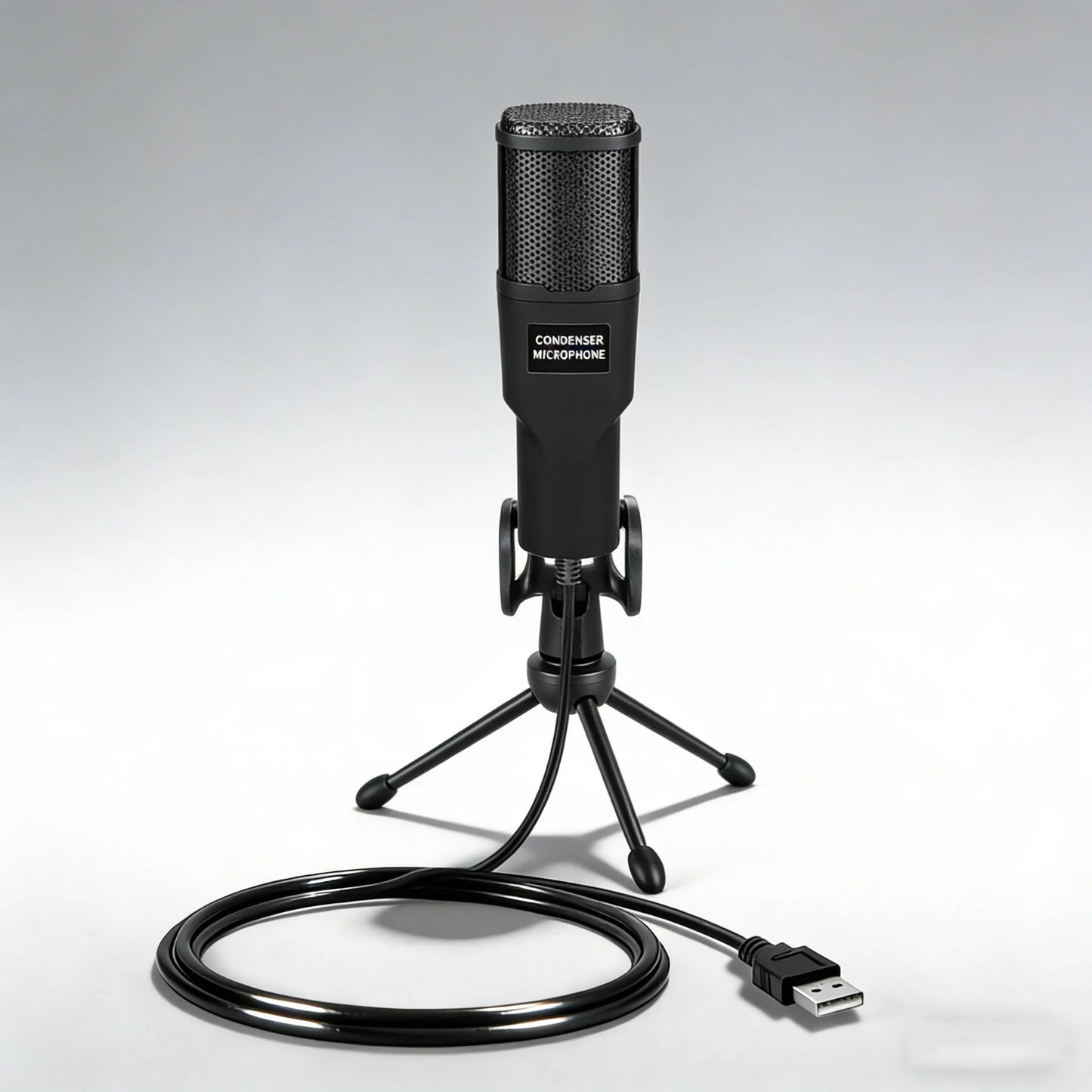 USB Computer Microphone, Condenser PC Mic for Podcasting, Streaming, Vocal Recording, Compatible with PC & Laptop, PS4/5