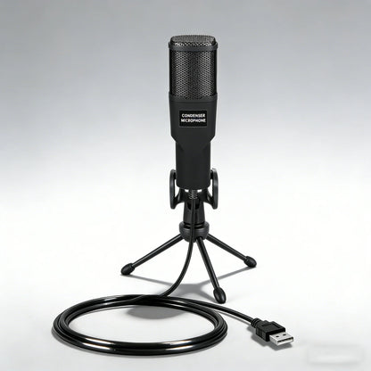 USB Computer Microphone, Condenser PC Mic for Podcasting, Streaming, Vocal Recording, Compatible with PC & Laptop, PS4/5