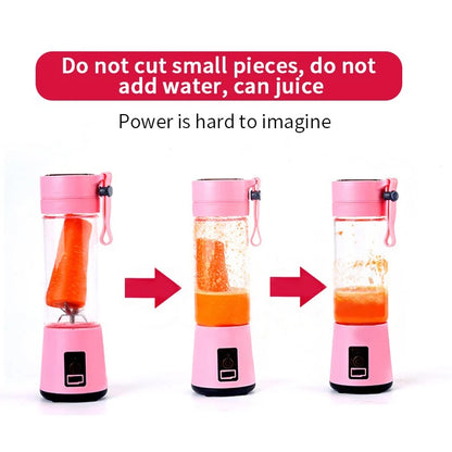 Portable Blender Wireless Rechargeable USB Juicer Cup Fruit Mixer Smoothie Juicer Blender Cup Bottle Travel Kitchen