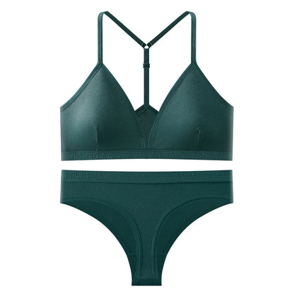 Women Bra Set Panties Sexy Push Up Bralette Female Fitness Seamless Underwear Sports Lingerie Brassiere Set Tank Crop Tops S-XL