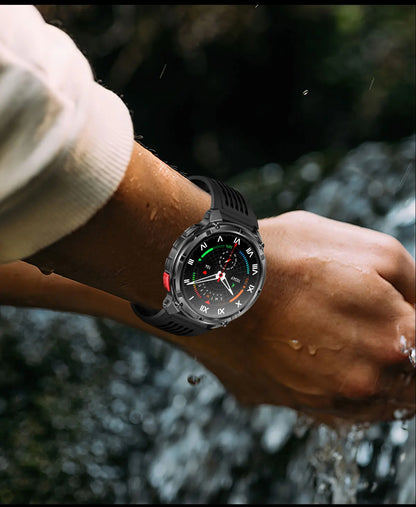 2026 New T-REX3 1100mAh Battery SmartWatch 10ATM Waterproof Compass Altitude HD Bluetooth call Sports Flashlight Smart Watch Men