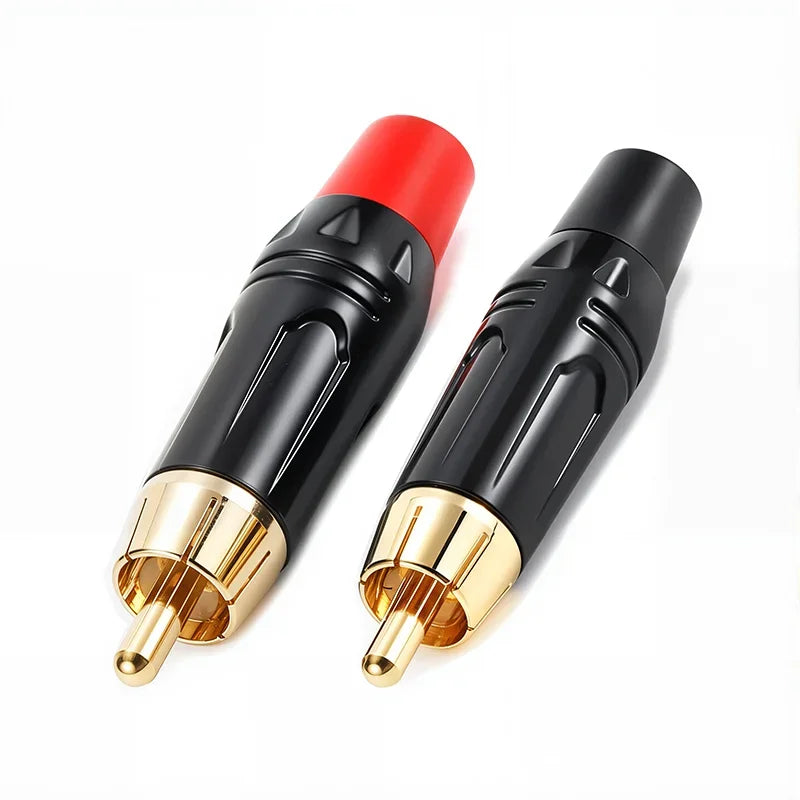 2/4/8Pcs Gold RCA Plug Male Plug Female Jack RCA Socket Connector for Audio Speaker Coaxial Cable Adapter