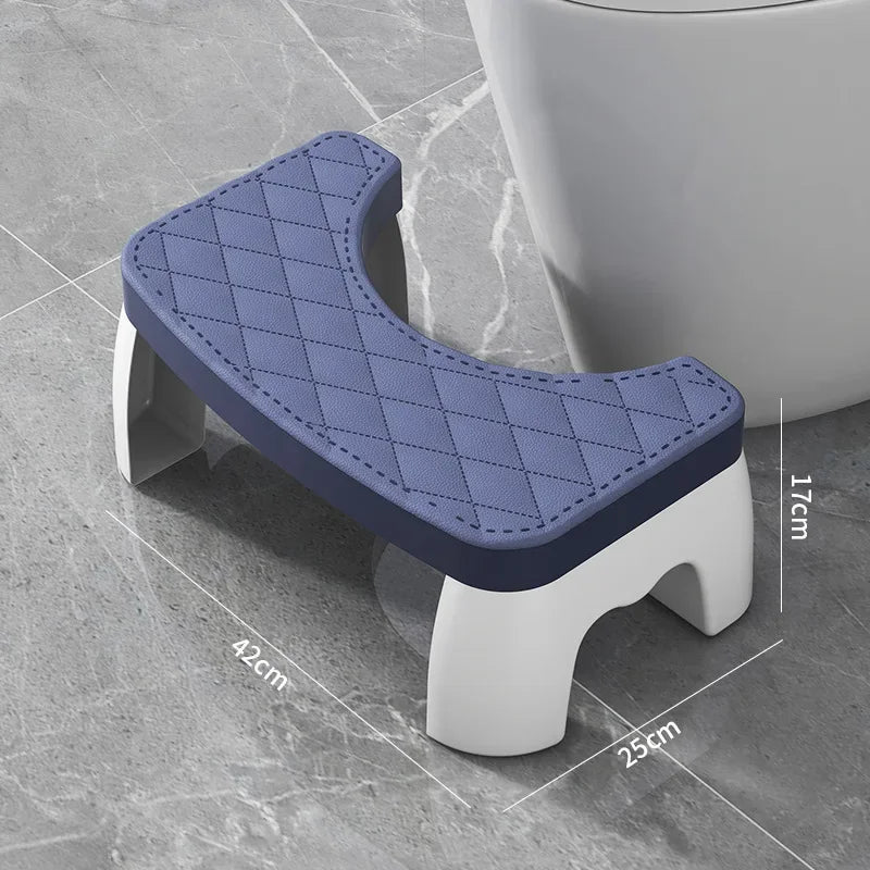 1 Pcs Anti-Slip Toilet Stool Thickened Bathroom Footstool Ergonomic Potty Step Helper Under Desk Footrest for Adults Kids