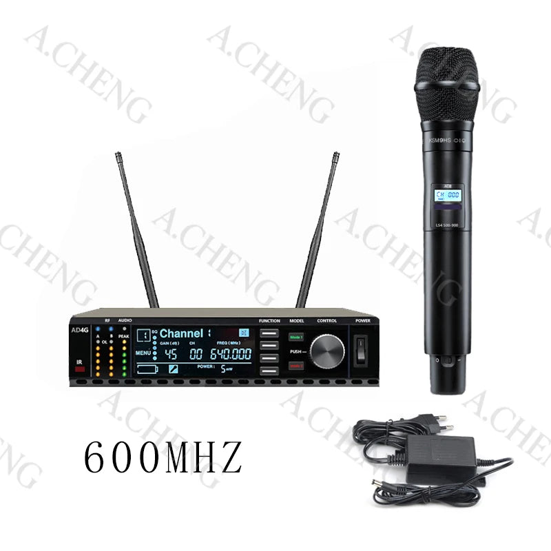 A.CHENG AD4G K9 Professional Wireless Microphone UH Long-Distance Reception, Excellent Performance and Excellent Quality
