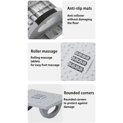 Ergonomic Under-Desk Foot Rest with Massage Rollers – Portable Foot Stool for Home & Office