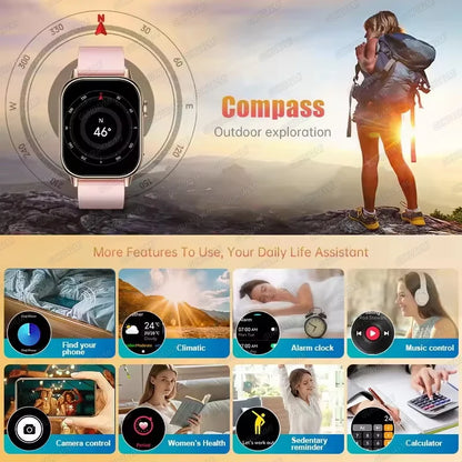 Newly Built-in GPS Sports Fitness Pilates Smart watch Women Fashion Precise Positioning 5ATM Waterproof Bluetooth Call Bracelets
