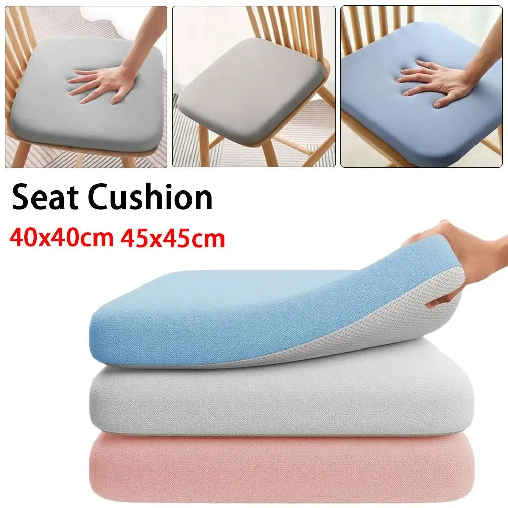Anti-Slip 4cmThick Seat Cushion Ultra Soft Breathable Car Seat Pad Rebound Memory Foam Office Chair Pad Home Textile