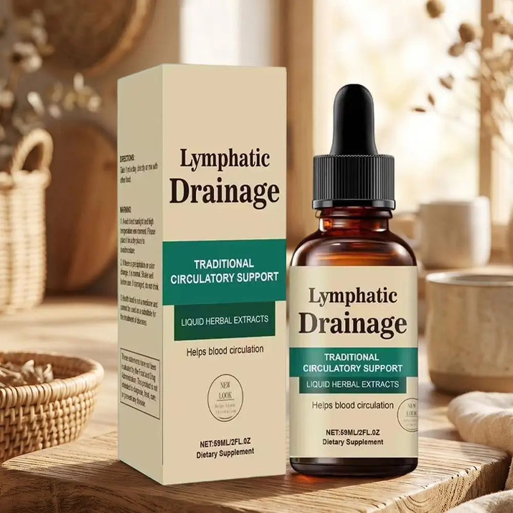 Natural Lymphatic Drainage Drops, Herbal Extracts for Circulatory Support, Relief Swelling Bloating Immunity Stillingia Wellness